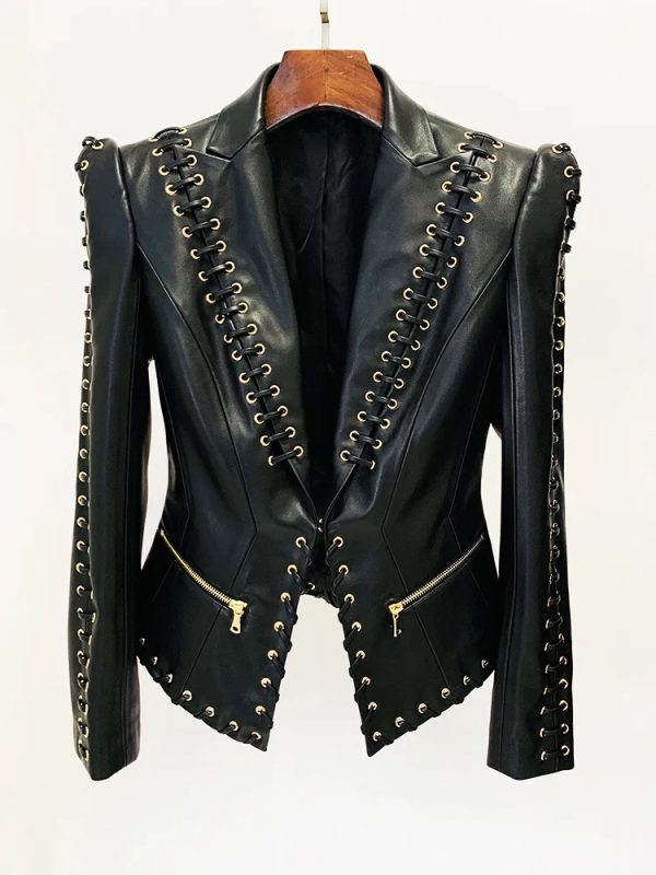 Laced Leather Jacket