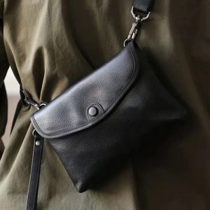 Handmade Leather Snap Bag
