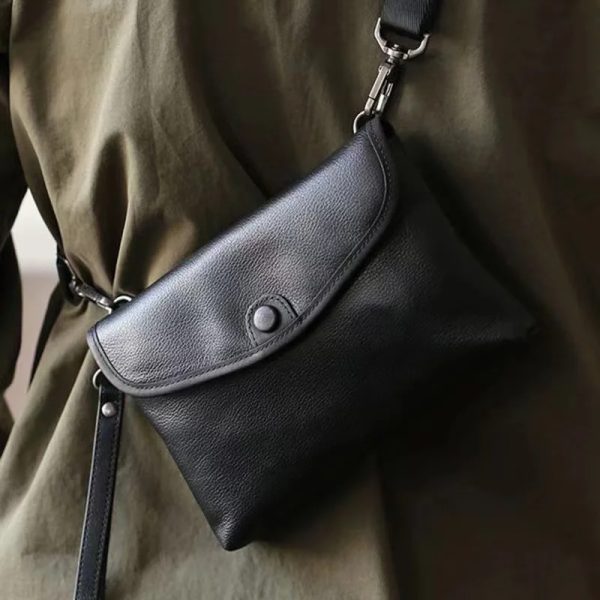 Handmade Leather Snap Bag