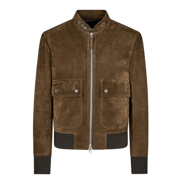 British Fashionable Suede Leather Jacket