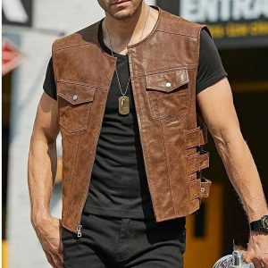 Bike Riding Leather Vest