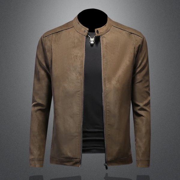 Men's SC Motorcycle Leather Jacket - Image 5