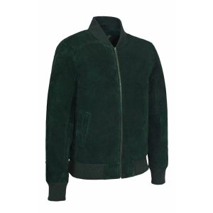 Suede Leather Bomber Jacket