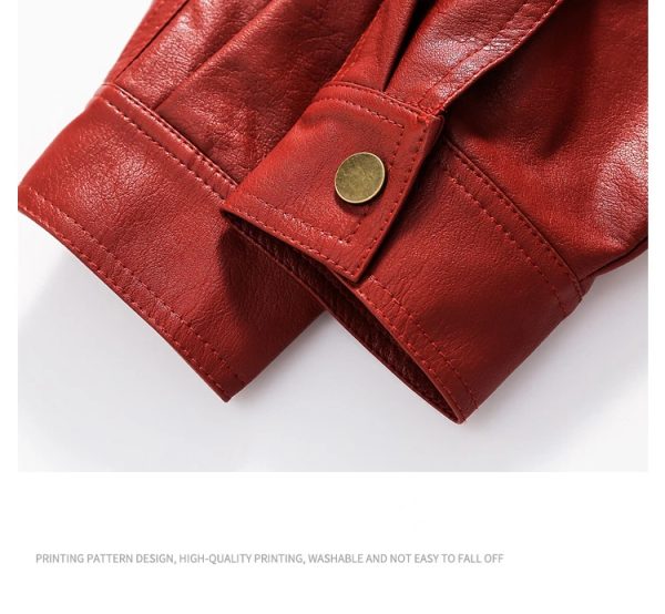 American retro leather jacket - Image 5
