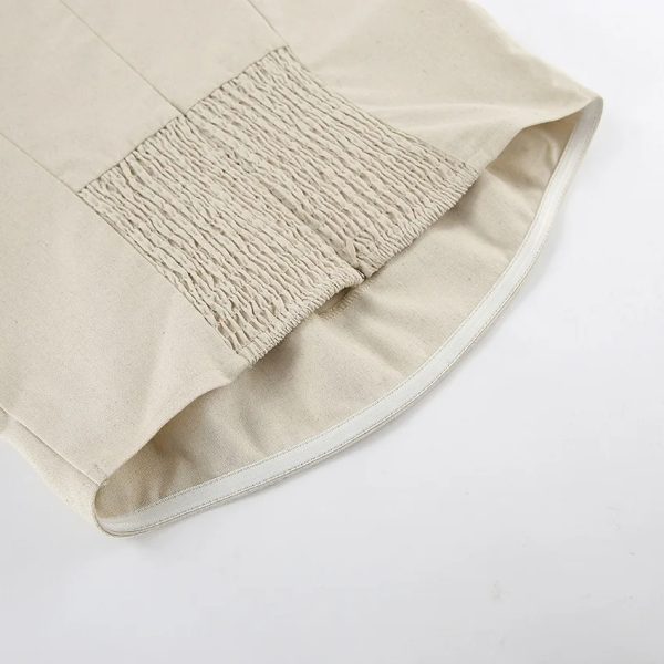 Cotton Linen Strapless Long Dress - Image 7