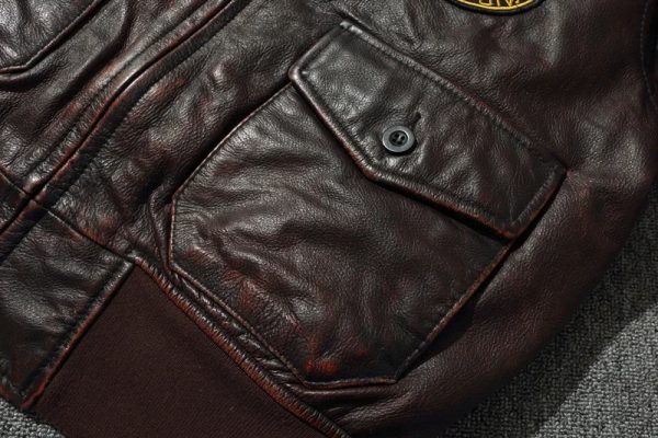 Top Gun Inspired Leather Jacket - Image 6