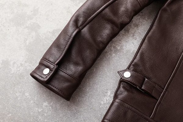 Veteran style leather jacket - Image 12