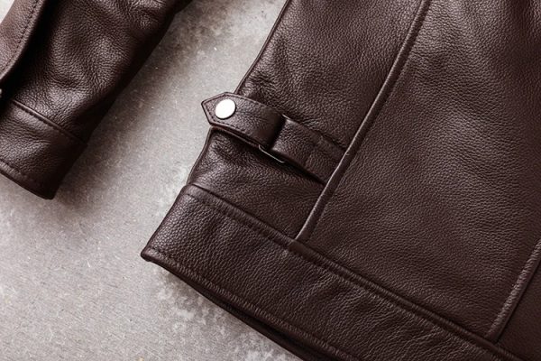 Veteran style leather jacket - Image 13