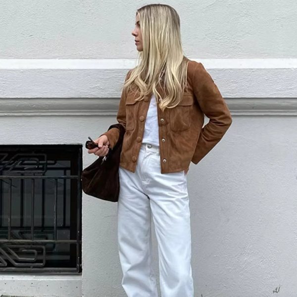 Vintage Suede Leather Jacket - Image 6