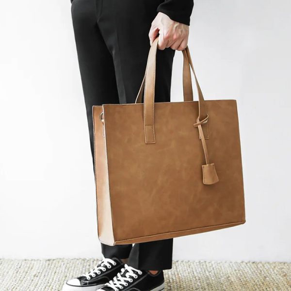 Portable Computer Leather Bag - Image 6