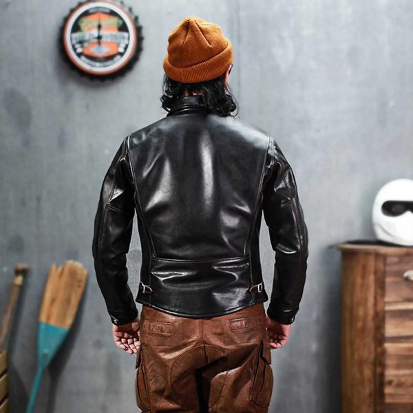 Retro Leather Jacket - Image 3