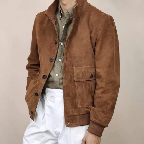 Suede Jacket With Patch Pocket - Image 2