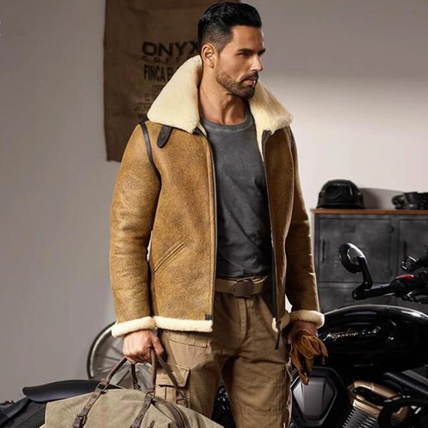 Pilot Shearling Leather Jacket