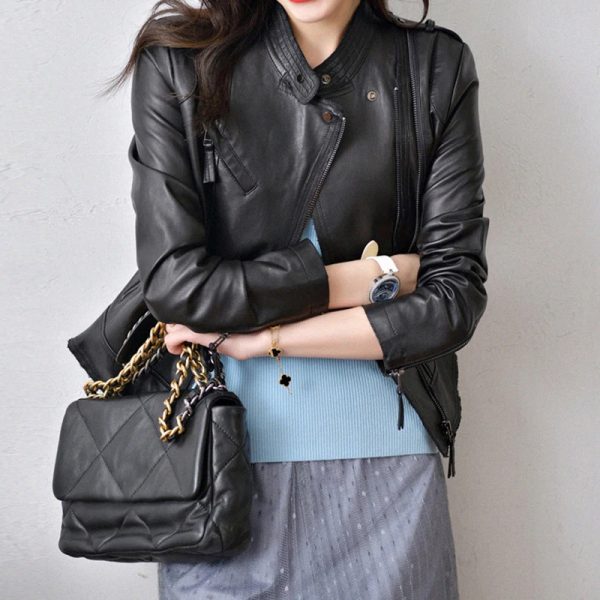 Riding Cowhide Leather Jacket - Image 5