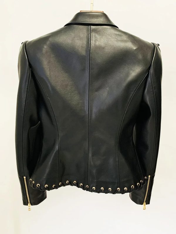 Laced Leather Jacket - Image 2