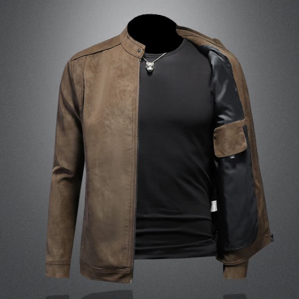 Men's SC Motorcycle Leather Jacket - Image 3