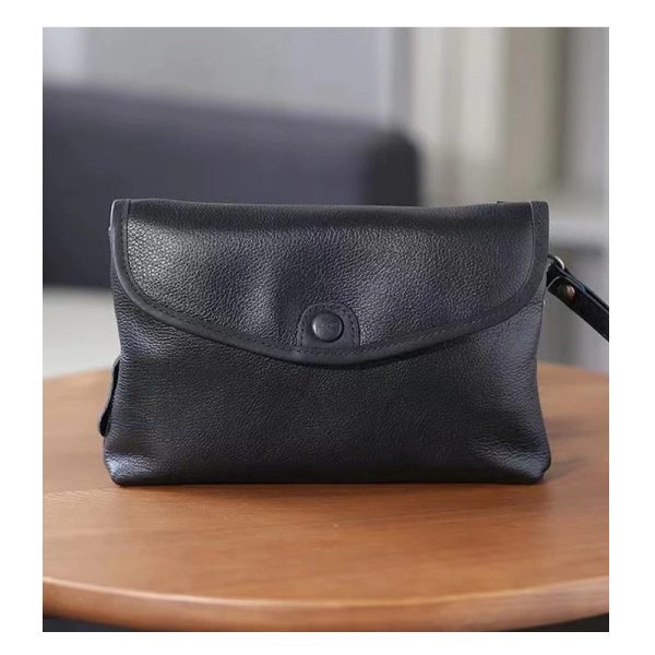 Handmade Leather Snap Bag - Image 2