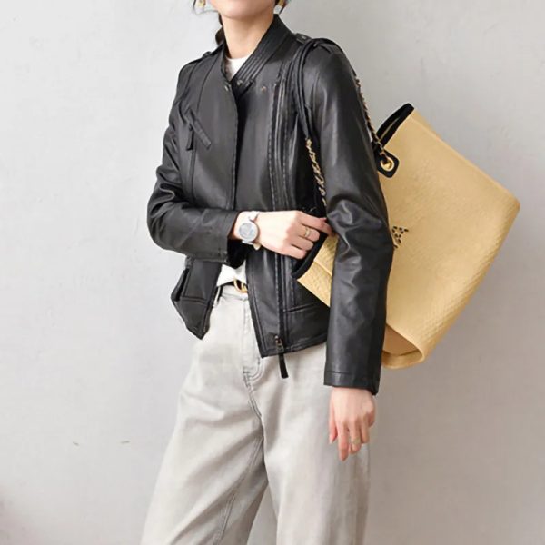 Riding Cowhide Leather Jacket - Image 2