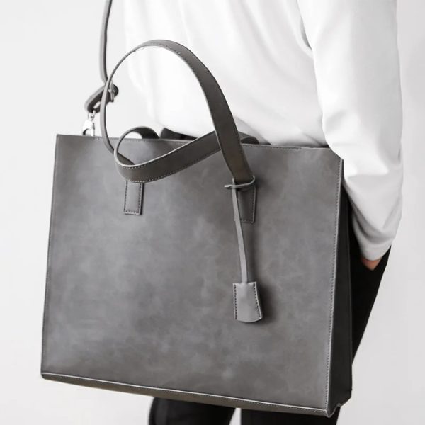 Portable Computer Leather Bag - Image 3