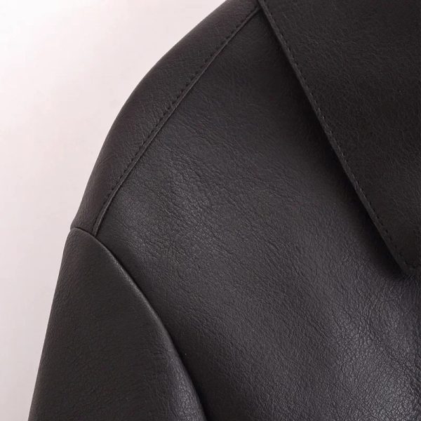Shirt Style Leather Jacket - Image 4