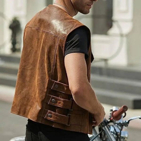 Bike Riding Leather Vest - Image 4