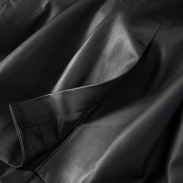 Sleeveless Leather Blazer - Image 5