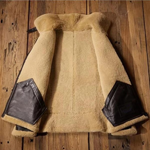 Pilot Shearling Leather Jacket - Image 4