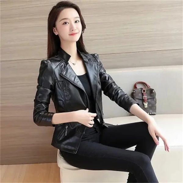Riding Leather Jacket For Women's - Image 2