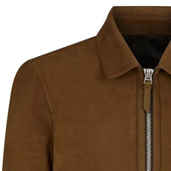 Suede Zip Collar Blouson - Image 4