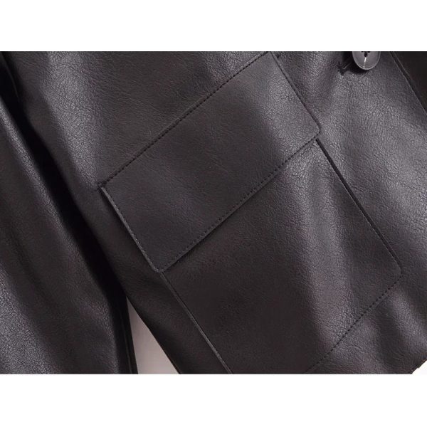 Shirt Style Leather Jacket - Image 5