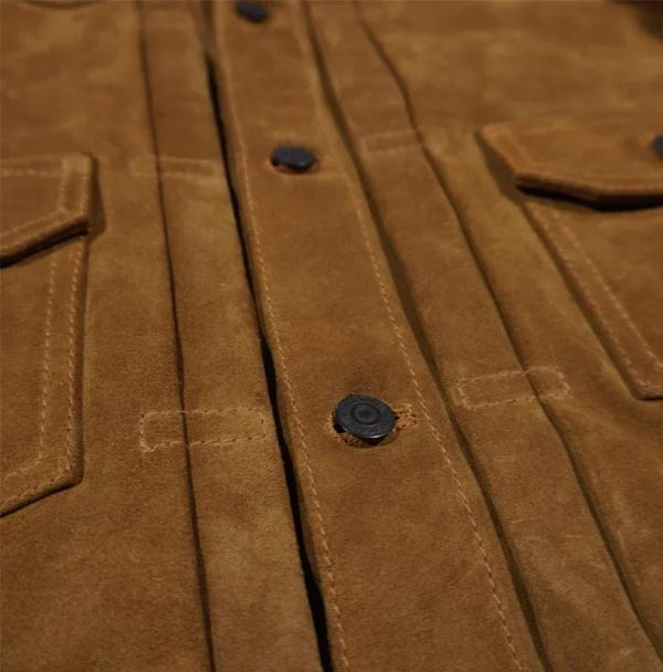 Denim Style Leather Jacket - Image 4