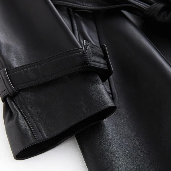 Leather Trench Coat - Image 4