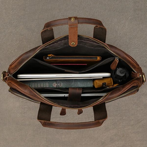 Leather 16" Laptop Bag - Image 5