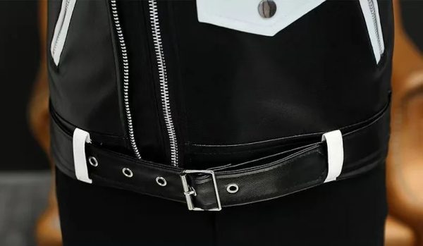 Black & White Riding Jacket - Image 4
