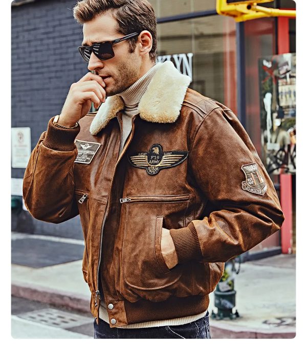 Denver Aviator Leather Jacket - Image 3