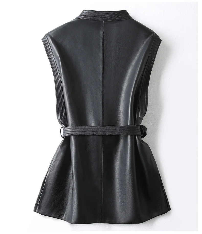 The Drape: Robe-Style Pure Leather Jacket - Image 3