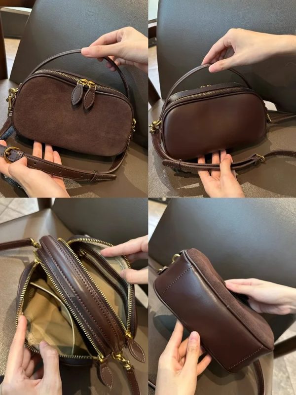 Cross Body Mini Suede Leather Bag - Image 4