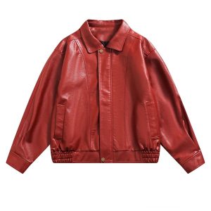 American retro leather jacket
