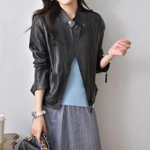 Riding Cowhide Leather Jacket