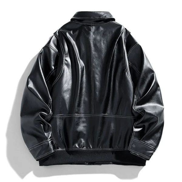 80s Rock Star Leather Jacket - Image 2
