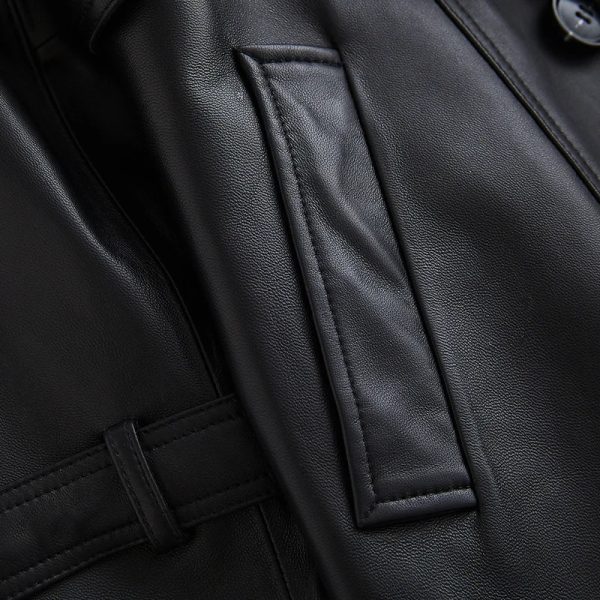 Leather Trench Coat - Image 5
