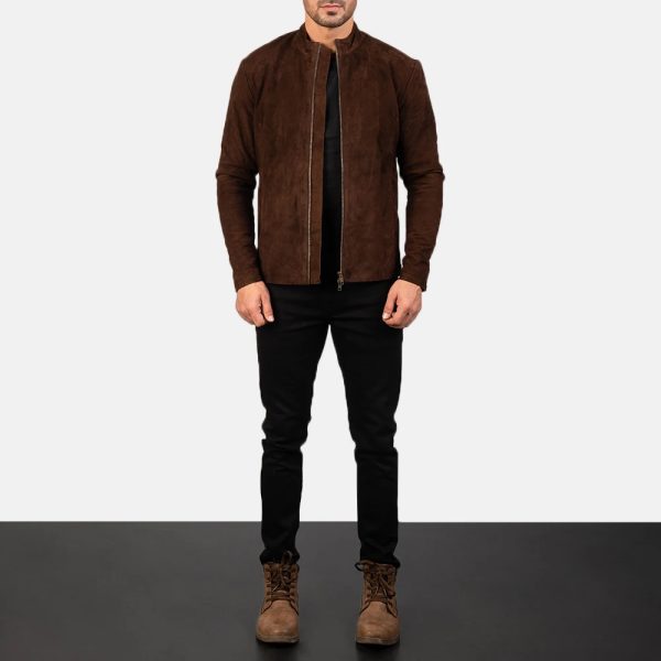 Suede Leather Biker Jacket - Image 4