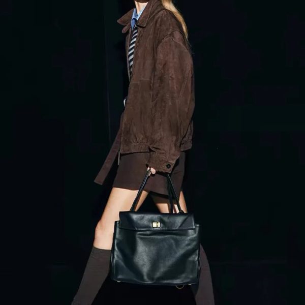 Vintage Collar Suede Leather Jacket - Image 2