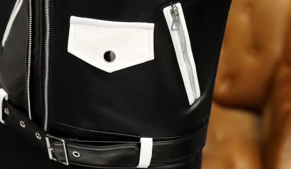 Black & White Riding Jacket - Image 3