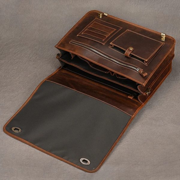 Leather Buisness Briefcase - Image 7