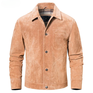 Denim Style Suede Leather Jacket