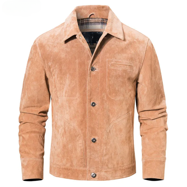 Denim Style Suede Leather Jacket