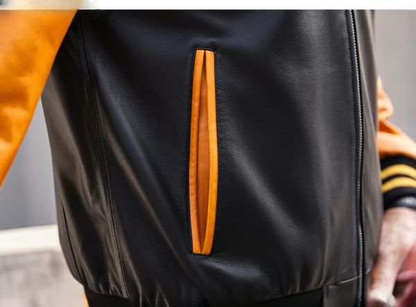 Varsity Leather Jacket - Image 3