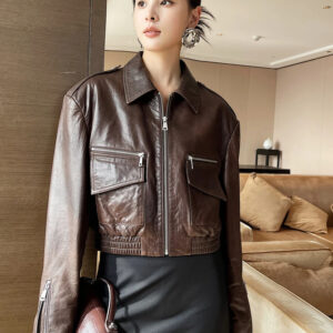 Urban Luxe Pure Leather Cargo Jacket