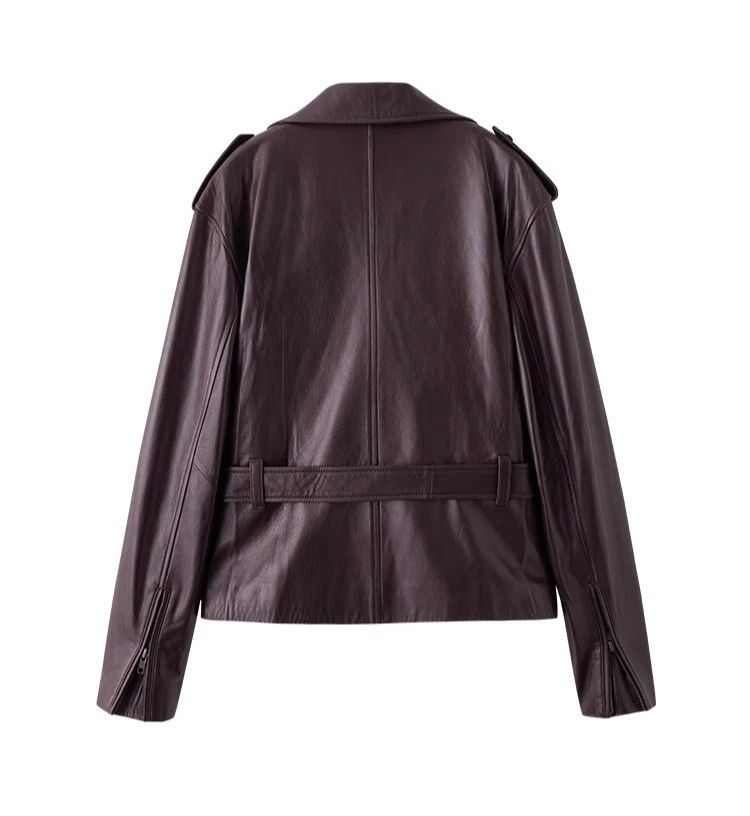 Midnight Luxe Pure Leather Moto Jacket - Image 2